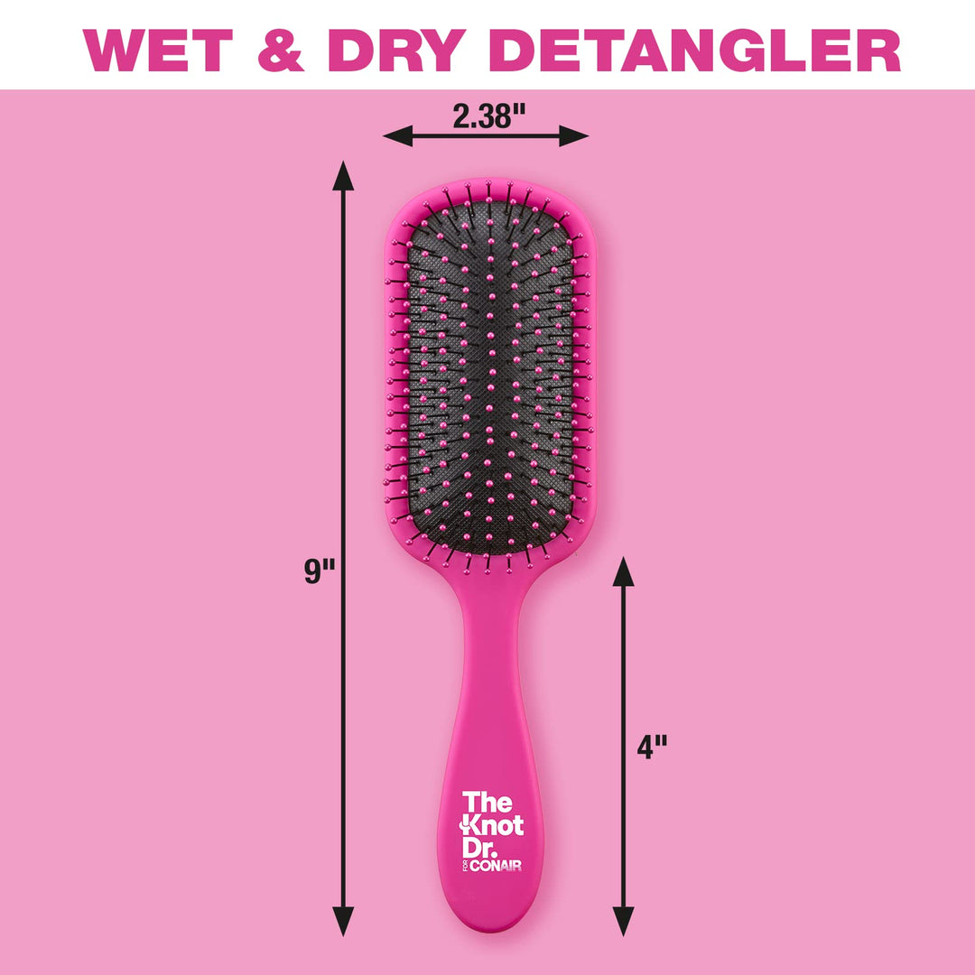 , The Knot Dr, Pro Brite Wet & Dry Detangler, Pink, 1 Brush