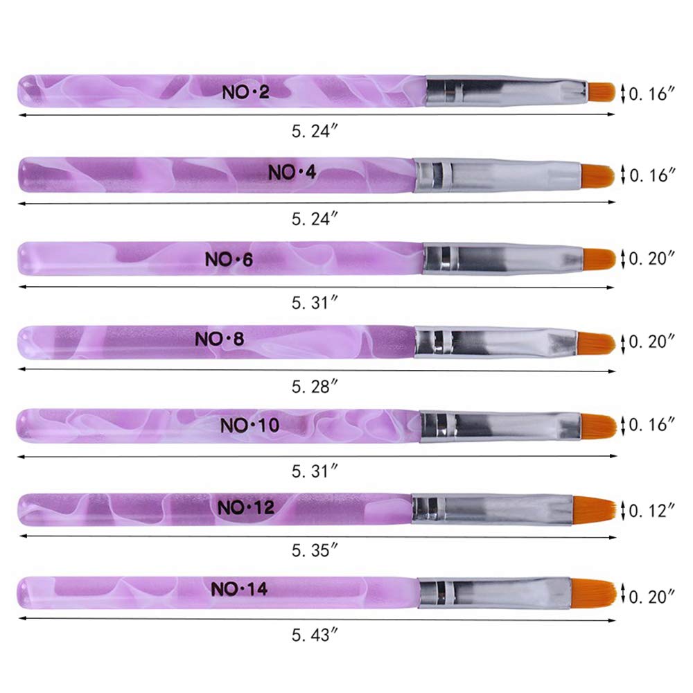 14 Pcs Nail Brush Pen Set Uv Gel Acrylic Nail Art Tips Builder Brush Nail Painting Brush Pen Kit