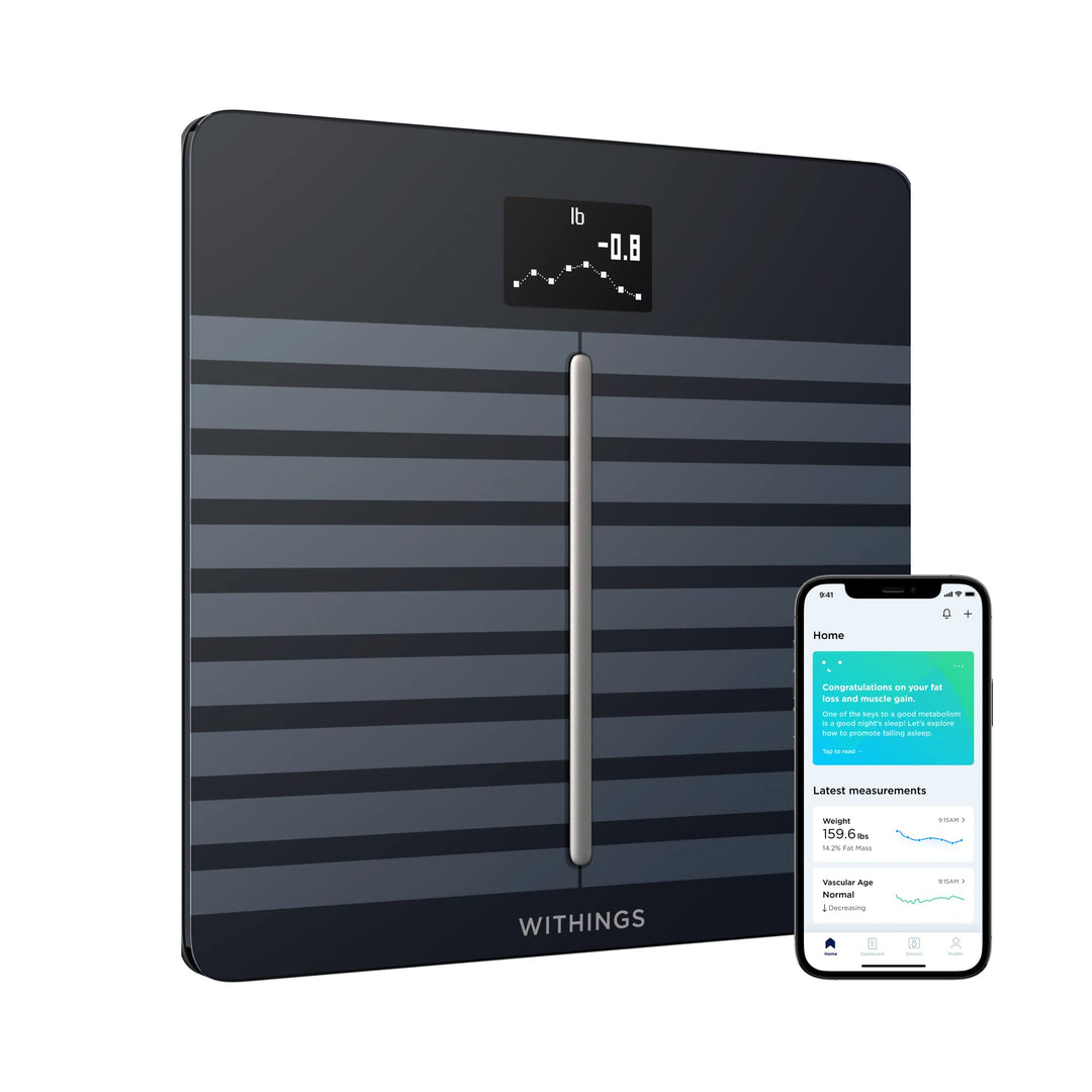 /Nokia Body Cardio – Heart Health & Body Composition Digital Wi-Fi Scale with smartphone app, Body Black