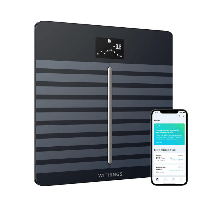 /Nokia Body Cardio – Heart Health & Body Composition Digital Wi-Fi Scale with smartphone app, Body Black
