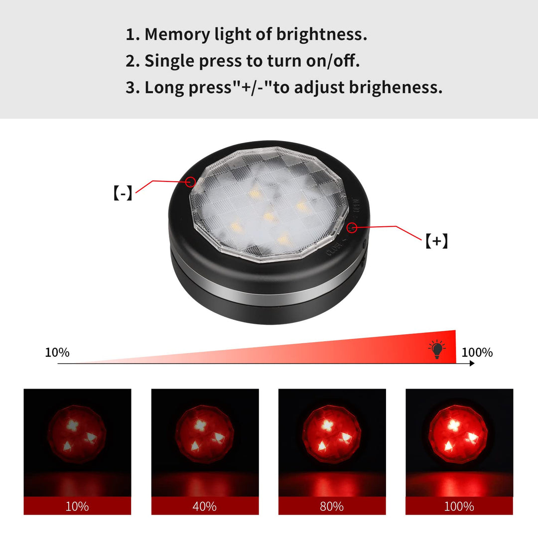Puck Lights with Remote,Battery Operated Lights for Christmas, Halloween Pumpkin,16 Colors Changeable LED Stick on Lights Closet Lights Under Counter Lights for Kitchen (6 Pack)