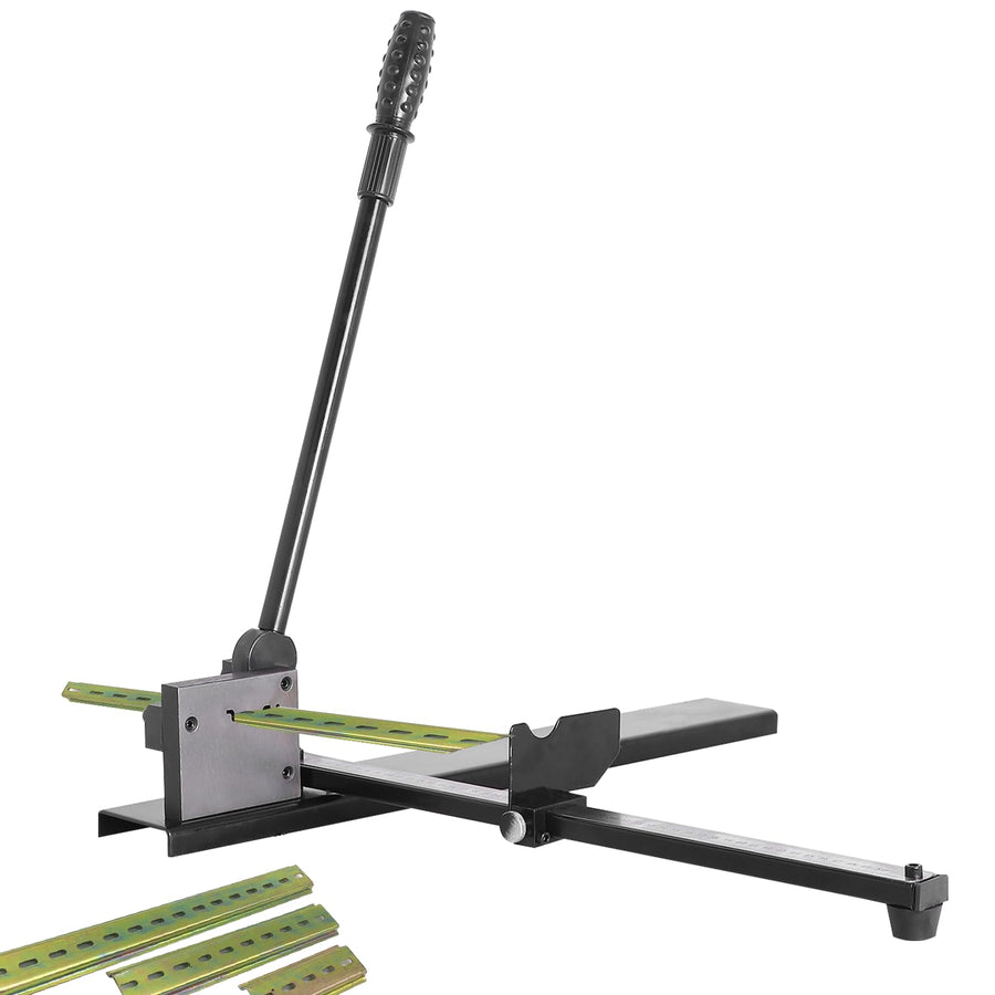 DIN Rail Cutter Steel Rail Cutting Machine Manual Guide Rail Cutter with Measuring Ruler for Cutting Steel Rail C45/DZ47/DC-35/TS35