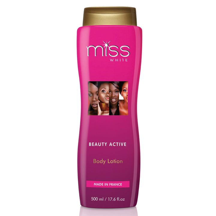 FAIR & WHITE-Miss White, Skin Brightening Body Lotion – 13.5 Fl oz / 400 ml – Moisturizing, Hydrating Lotion, Helps to Reduce pigments on: Body, Elbows, Knees and Armpits