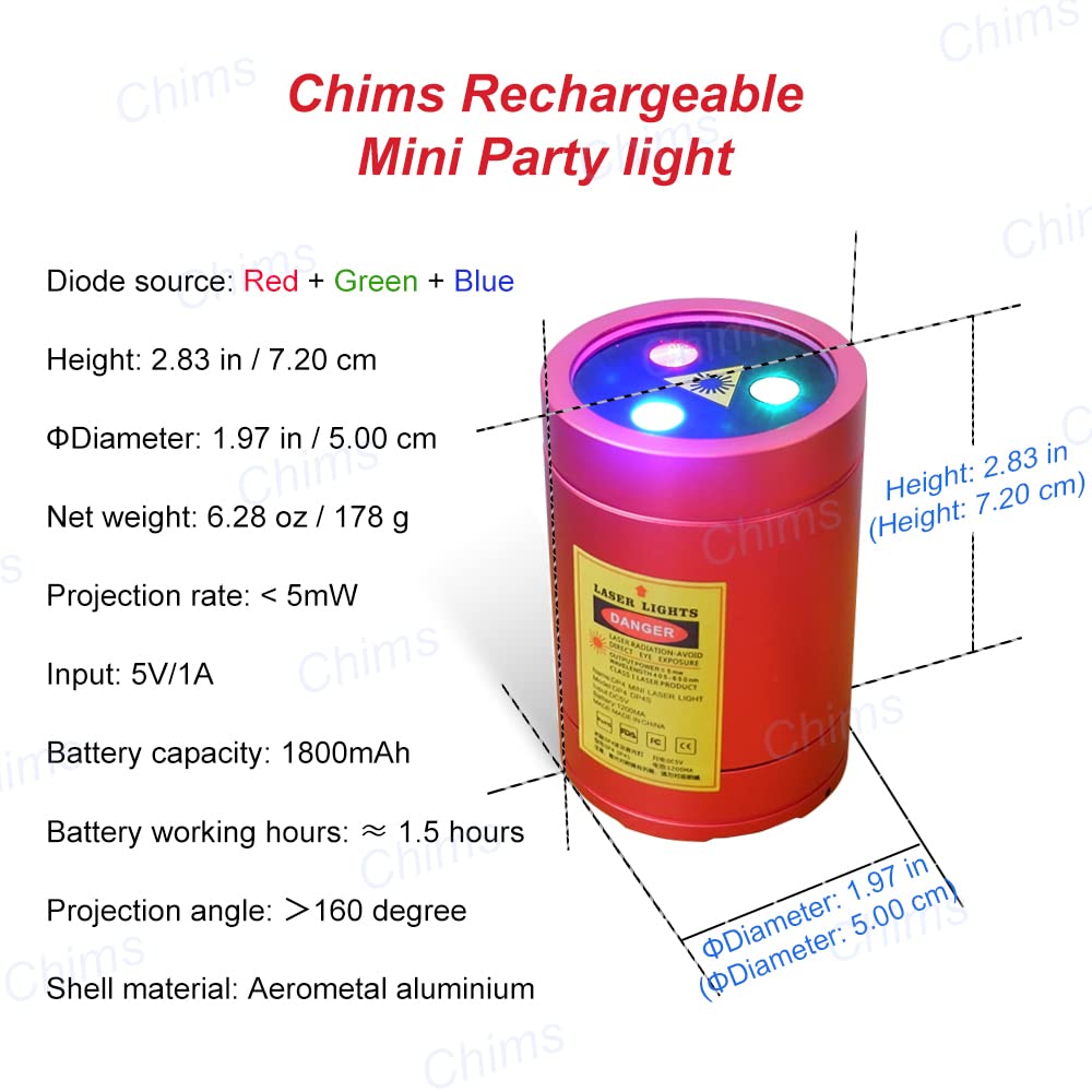 Mini Party Laser Lights Show Portable RGB 32 Patterns Music Activated Led Lights for Party Family School DJ Party Festival Birthday Gift Outdoor Travel Garden Forest Camping New Year Decoration