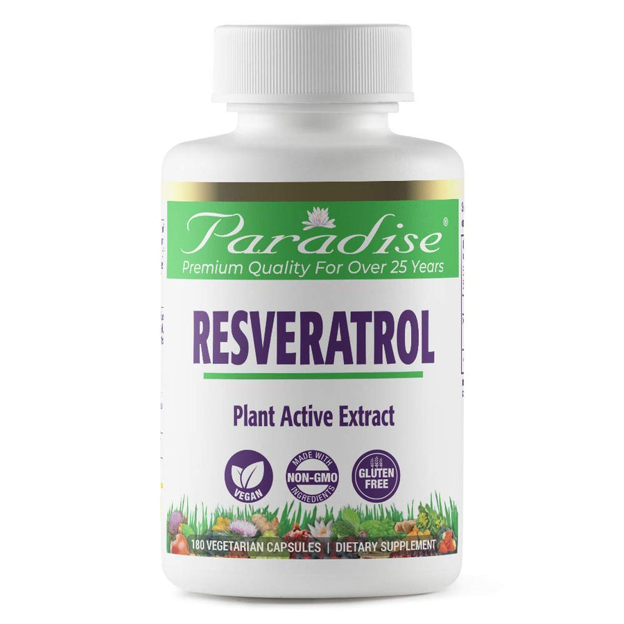 Resveratrol, Antioxidant, Super Potent, Ultra Pure, Vegan, Non GMO, Gluten Free, 180 Vegetarian Capsules