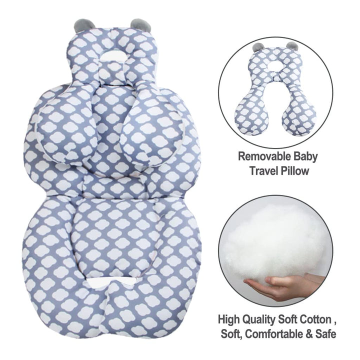 Head and Body Support Pillow with Neck Support for Baby Car Seat and Strollers, Cloud