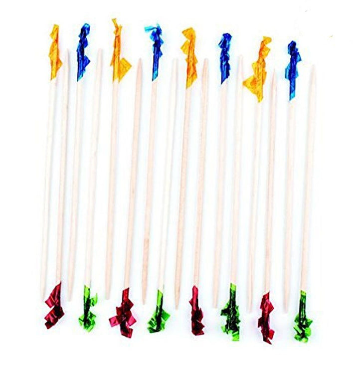 400pcs Cellophane Frilled Toothpicks Great for Sandwich, Appetizer, Cocktail Picks Home Or Party Accessories (400)