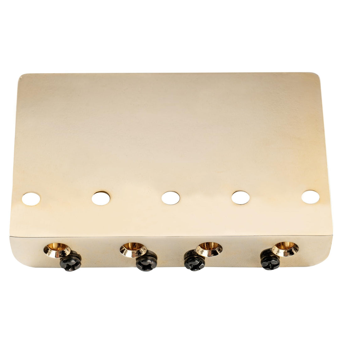 Pro 57mm Heavy Duty 4-String Bass Bridge Vintage Brass Saddles for Precision/Jazz Bass, Gold
