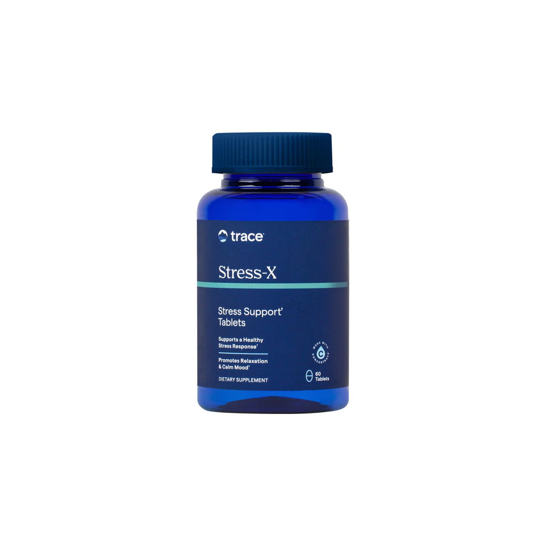 Stress-X - Dietary Supplement with Dietary Fiber & - Magnesium Supplement for Sleep Health Support - Formula with Vitamins A, B12, D & More - 60 Tablets (30 Servings)