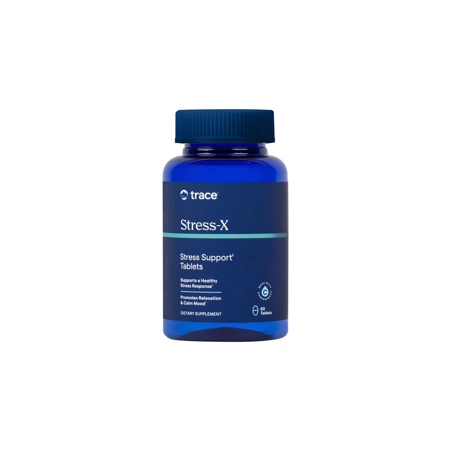 Stress-X - Dietary Supplement with Dietary Fiber & - Magnesium Supplement for Sleep Health Support - Formula with Vitamins A, B12, D & More - 60 Tablets (30 Servings)