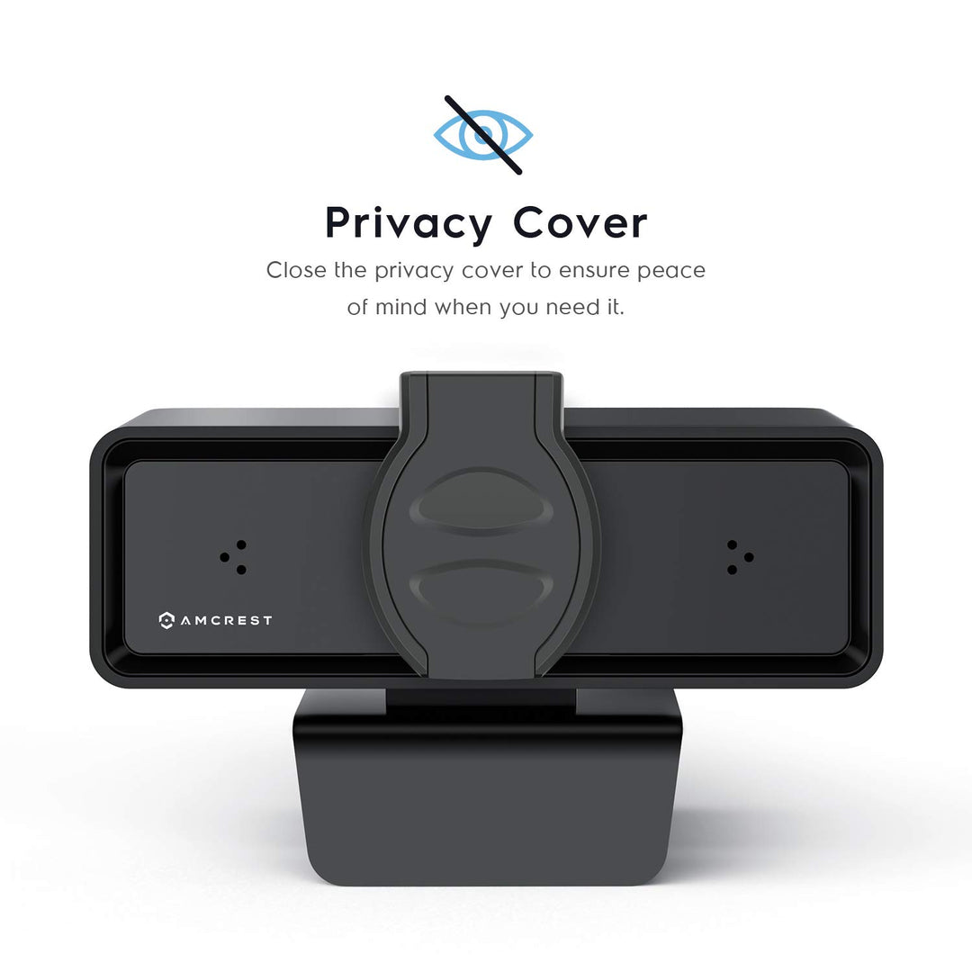 1080P Webcam with Microphone & Privacy Cover, 2 Noise-Cancelling Mics, USB Webcams for Desktop/Laptop PC Computer, Web Cam for Calls, Conference, Zoom, Skype, Online Classes, Meetings AWC2198