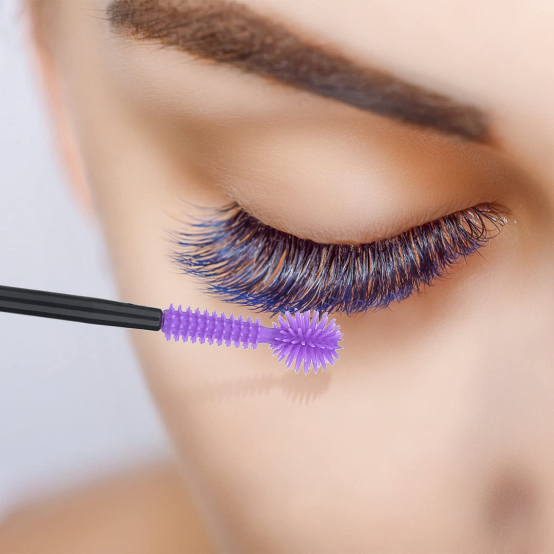 New 50PCS Disposable Silicone Eyelash Mascara Wands Brushes Cosmetic Eyelash Extension Applicators Professional Makeup Tool Set(Ball-shape)