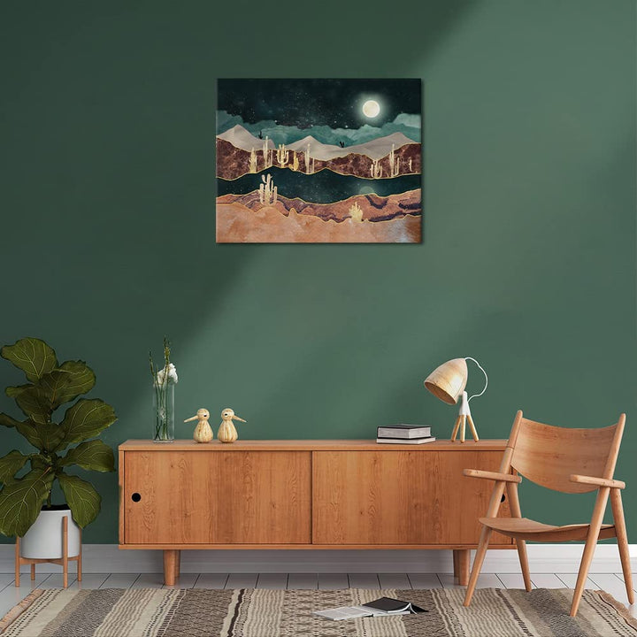Abstract Mountain and Cactus at Night Oil Painting Kit on Canvas Paint by Numbers for Adults Beginner & Kids with