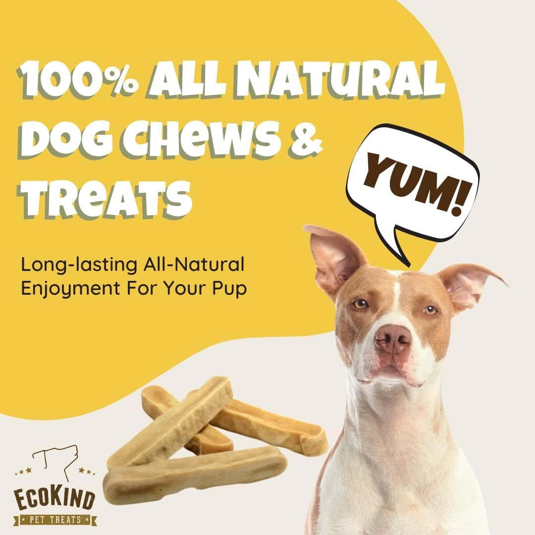 EcoKind Premium Gold Yak Cheese Himalayan Dog Chews, Dog Treats Large Breed, All Natural, High Protein, for Aggressive Chewers, Large - 8+ Chews (2 lb)