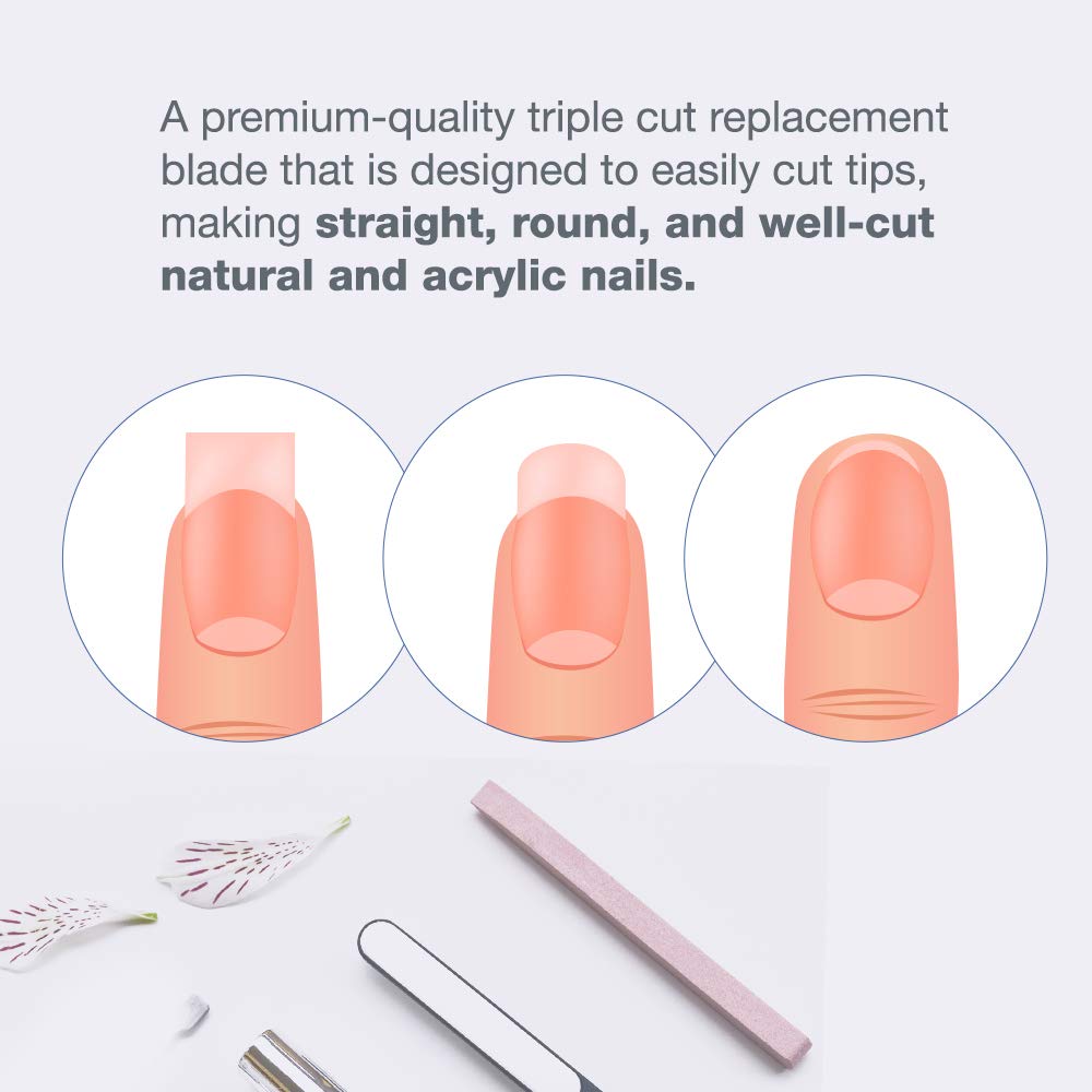 Triple Cut Acrylic & Tip Cutter Stainless Steel Replacement Blade