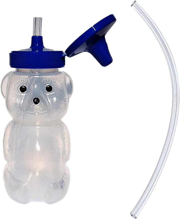 Honey Bear Straw Cup for Babies - BPA-Free, Food-Grade Therapy Sippy Bottles for Speech and Feeding Training - Leak-Proof, Licensed Speech Pathologist (Single, 5, Ounce)