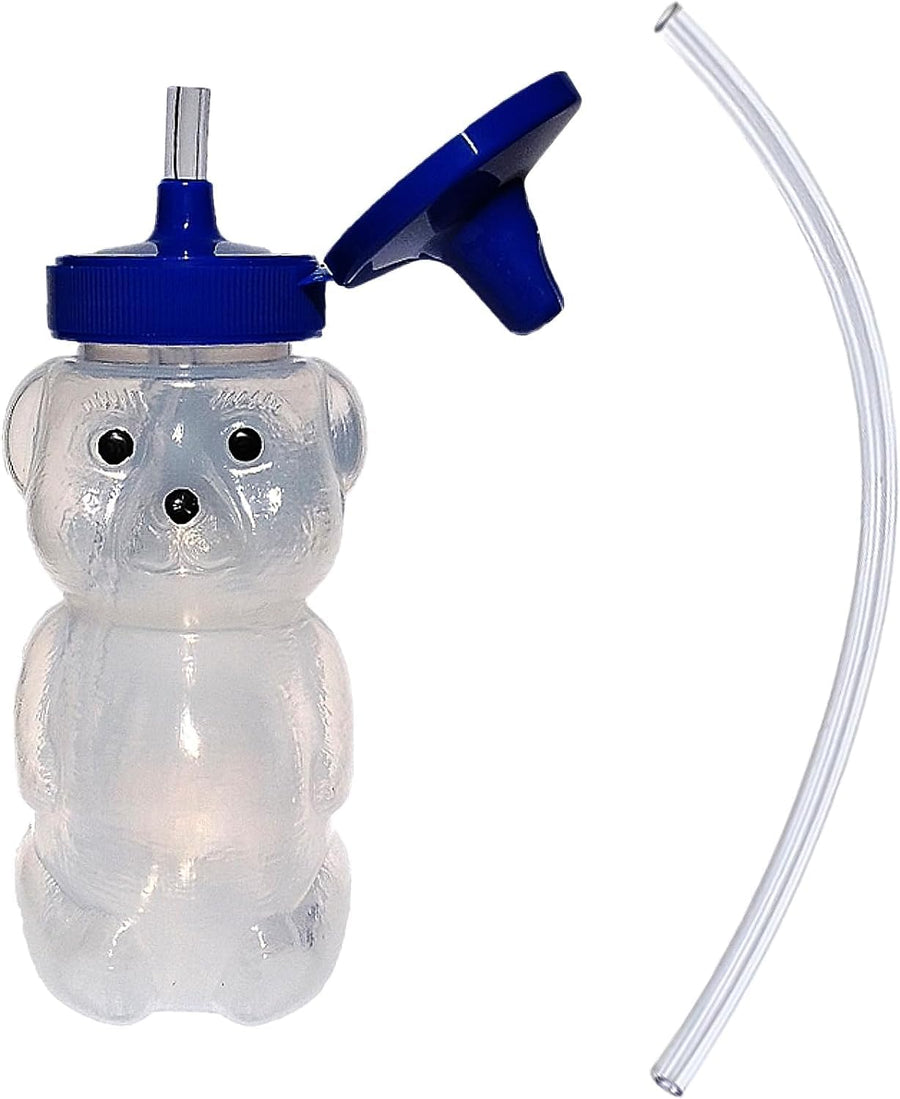 Honey Bear Straw Cup for Babies - BPA-Free, Food-Grade Therapy Sippy Bottles for Speech and Feeding Training - Leak-Proof, Licensed Speech Pathologist (Single, 5, Ounce)
