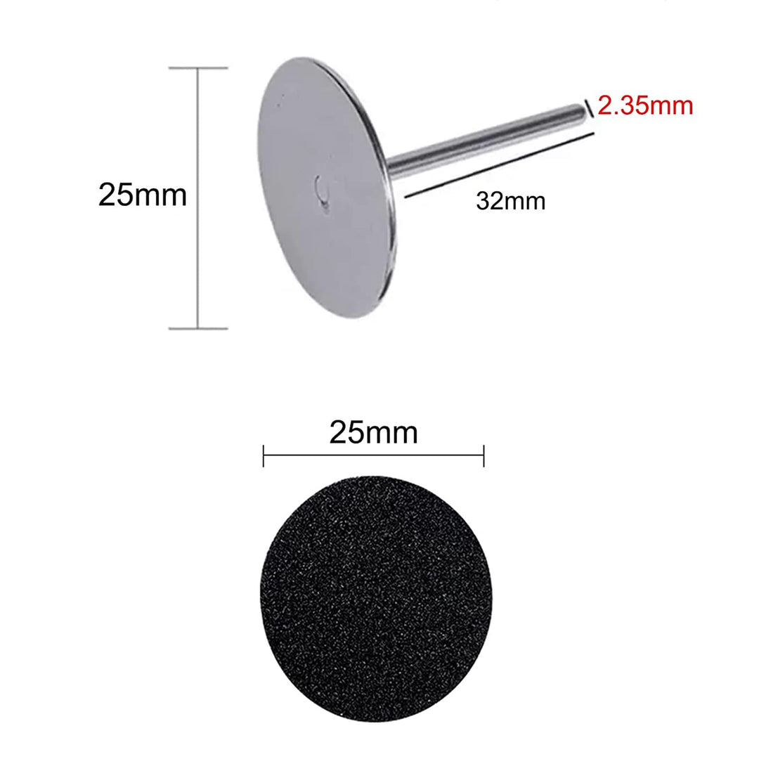 100pcs Foot File Sandpaper Disc with 1 Metal Shaft Replaceable Sanding Pads for Electric Foot Rasp Files Callus Cuticle Hard Dead Skin Removal Pedicure Tools,HJ-NF037 (180 Grit)