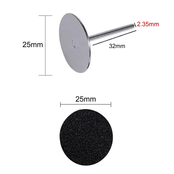 100pcs Foot File Sandpaper Disc with 1 Metal Shaft Replaceable Sanding Pads for Electric Foot Rasp Files Callus Cuticle Hard Dead Skin Removal Pedicure Tools,HJ-NF037 (180 Grit)