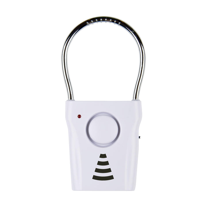 110dB Door Handle Alarm, Extremely Loud Wireless Alarm Audible Up To 680 Ft Away, Hangs Off Door Knob or Handle, Vibration-Triggered Home Security Alarm, 3 Adjustable Settings, Great for Travel