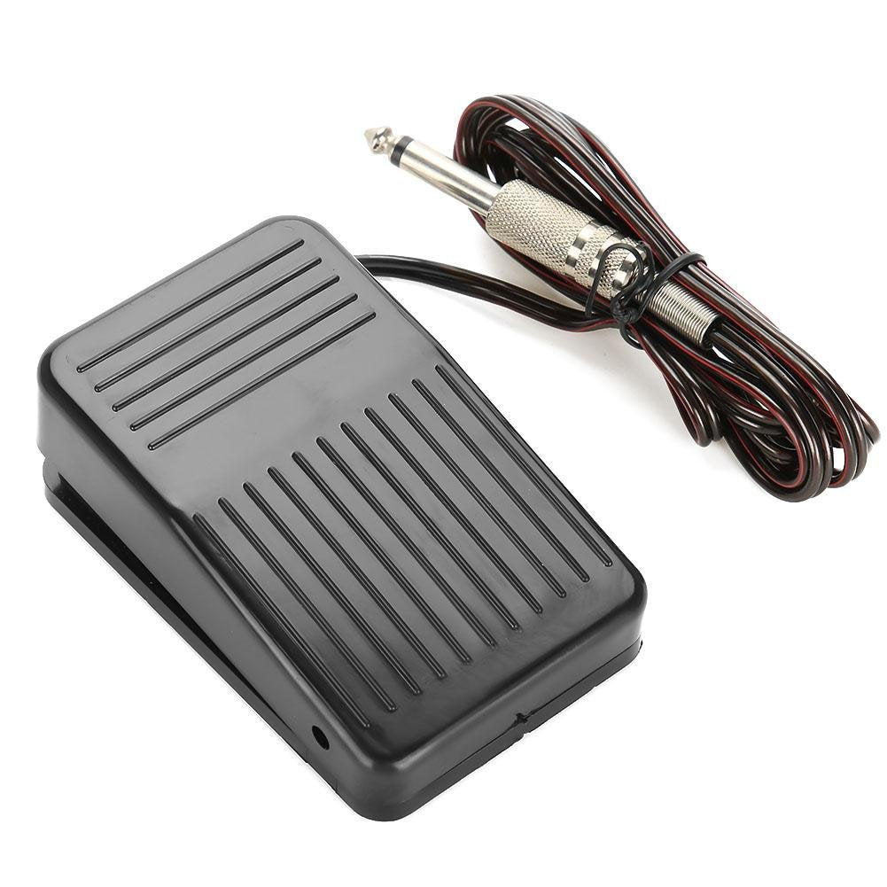 Black Bevel Anti Slip Tattoo Foot Pedal,Compact Tattooing Switch Tattoo Tool Tattoo Machine with Power Cord Kit