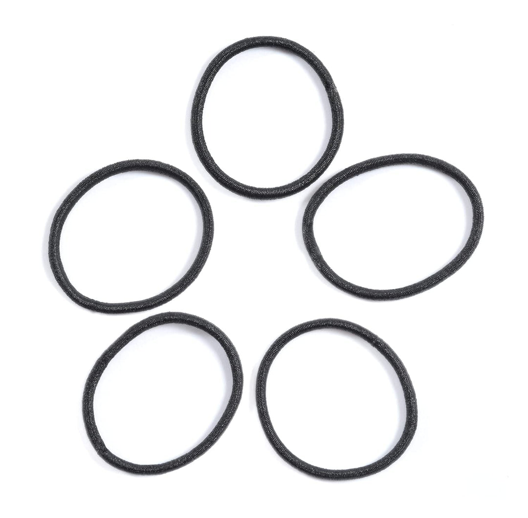 Small Hair Elastics for Girls, Soft and Comfy Rubber Bands, 100 PCS Hair Ties, Black