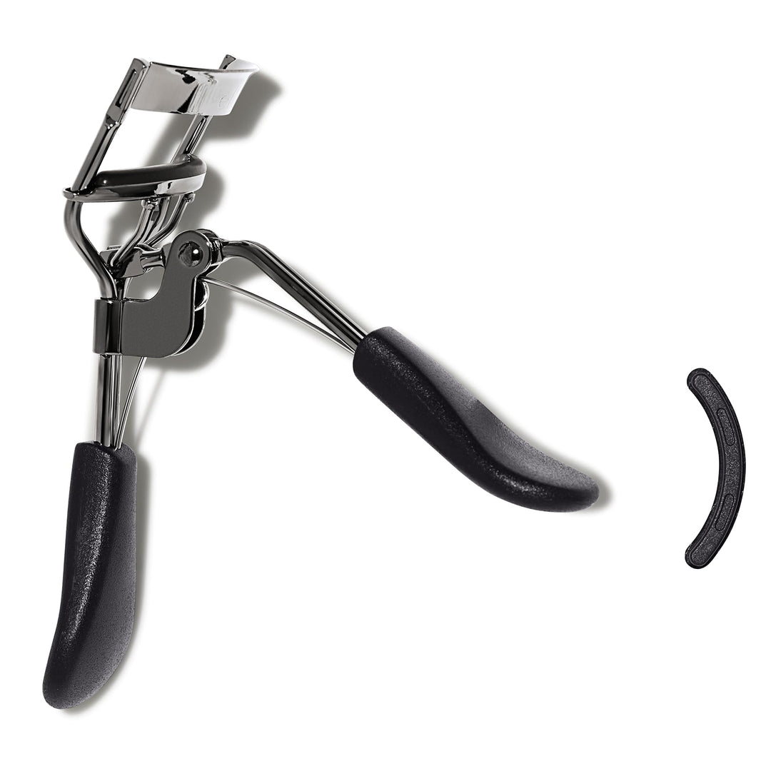 Pro Eyelash Curler, Strong, Contoured, Eye-Opening, Voluminous Lashes, Includes Additional Rubber Replacement Pad, Silver
