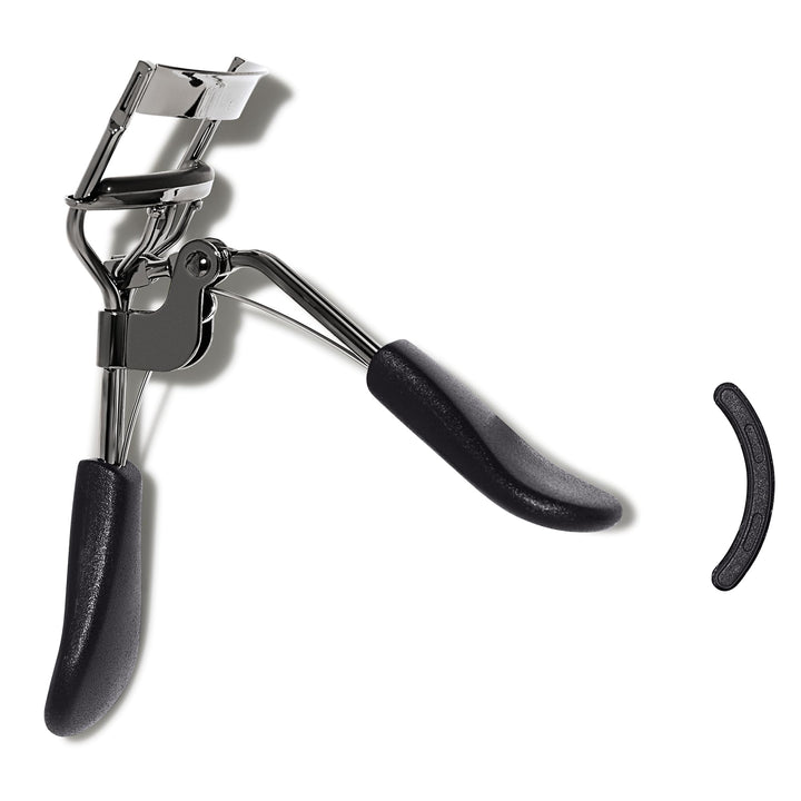 Pro Eyelash Curler, Strong, Contoured, Eye-Opening, Voluminous Lashes, Includes Additional Rubber Replacement Pad, Silver