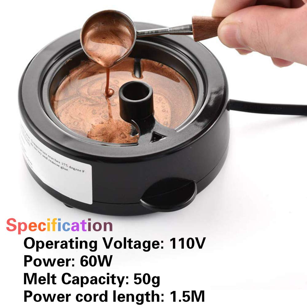 Sealing Wax Melting Furnace, Wax Seal Warmer Wax, Melting Furnace Tool for Melting Wax Seal Sticks, Sealing Wax Beads (Electric Wax Melting Furnace - Mini Glue pot)