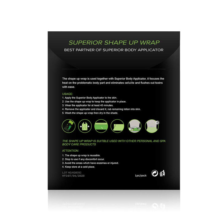 Premium Reusable Shape Up Wrap By Neutriherbs - Boost The Effects Of Your Herbal Body Applicator - For Smooth Skin & Toned Stomach - Reduces Cellulite & Stretch Marks - Detox & Lose Inches (1) : 1