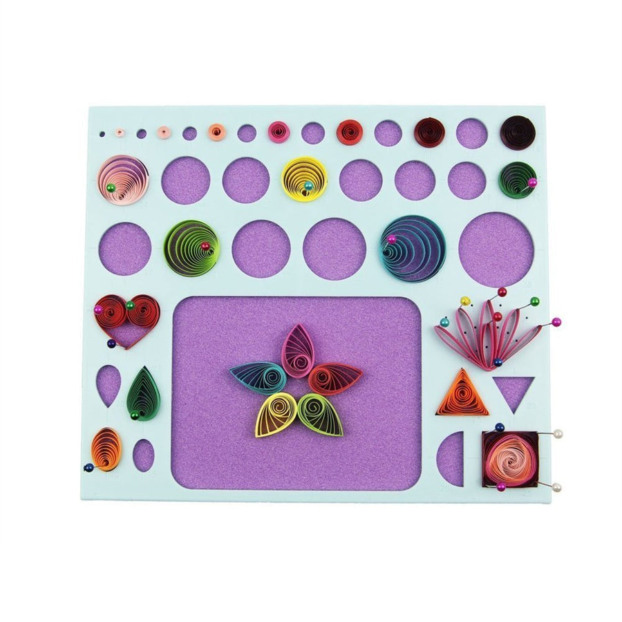 3 in 1 Paper Quilling Template Board with Pins Quilling Knitting Board Cork Shape Mold DIY Tool
