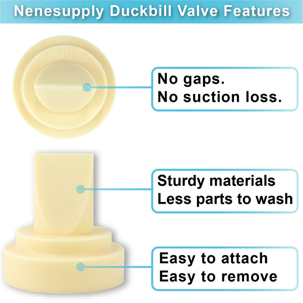 Nenesupply 6 pc Duckbill Valves Compatible with Medela and Spectra Pump Parts Use on Spectra S2 Spectra S1 and Pump in Style Harmony Symphony Replace Spectra Duckbill Valves and Medela Valve
