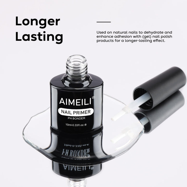 Nail Prep Bond Primer, UV LED Gel Foundation for Acrylic Powder and Builder Gel