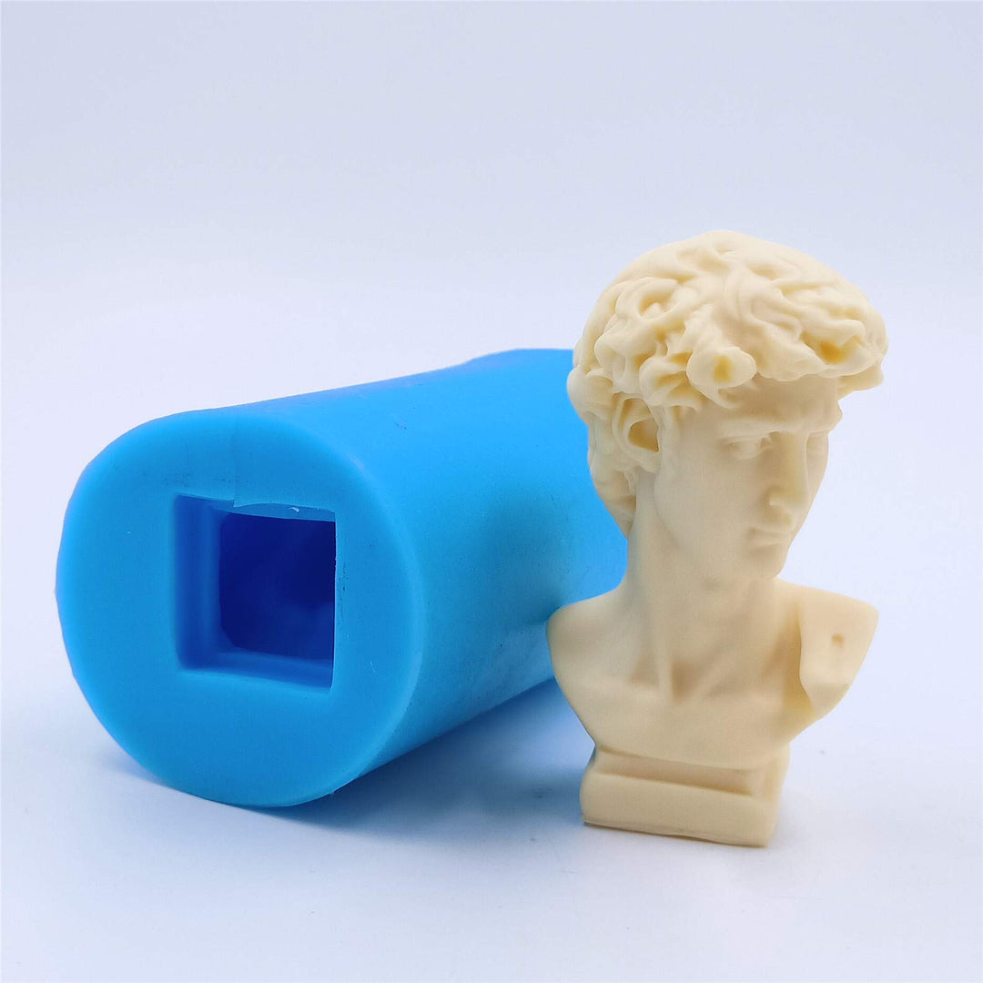 Mini David Figure Statue Silicone Soap Candle Mold Scented Wax Melt Mould Decorating Resin Crafts Silicone Molds Aroma Gypsum Moulds