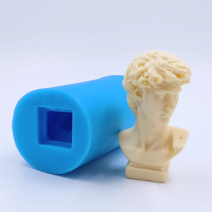 Mini David Figure Statue Silicone Soap Candle Mold Scented Wax Melt Mould Decorating Resin Crafts Silicone Molds Aroma Gypsum Moulds