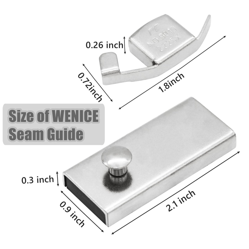 Sewing Magnetic Seam Guide for Sewing Machine, 2 Pieces Sewing Machine Accessories of Guide Sewing Foot