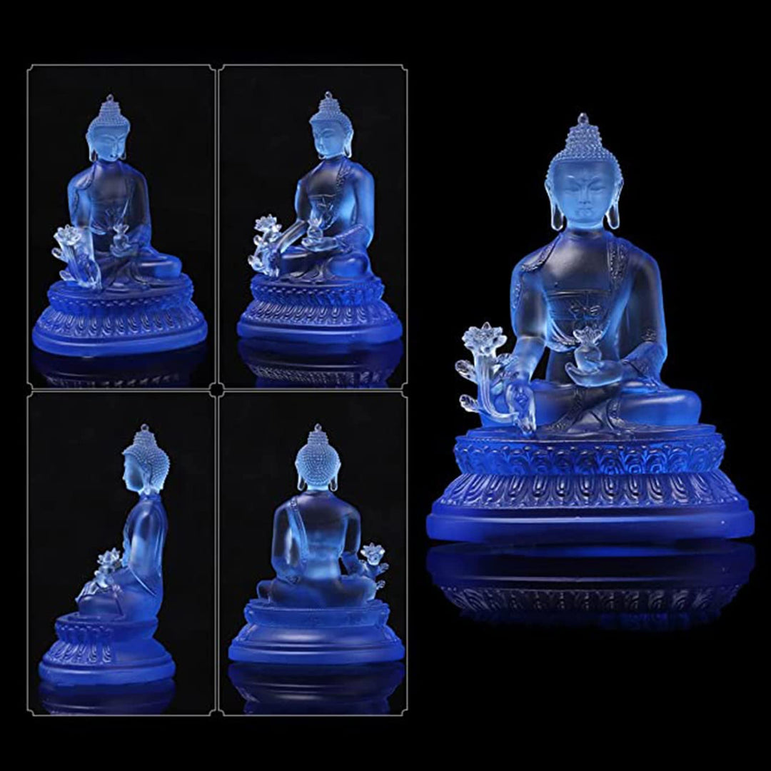Buddha Statue Decoration Chinese Feng Shui Sculpture Lucky Sculpture, Home Art Ornament Room Decoration Gift Series, Zen Ornament Buddha Statue Sitting, Resin Health Buddha Statue (k)