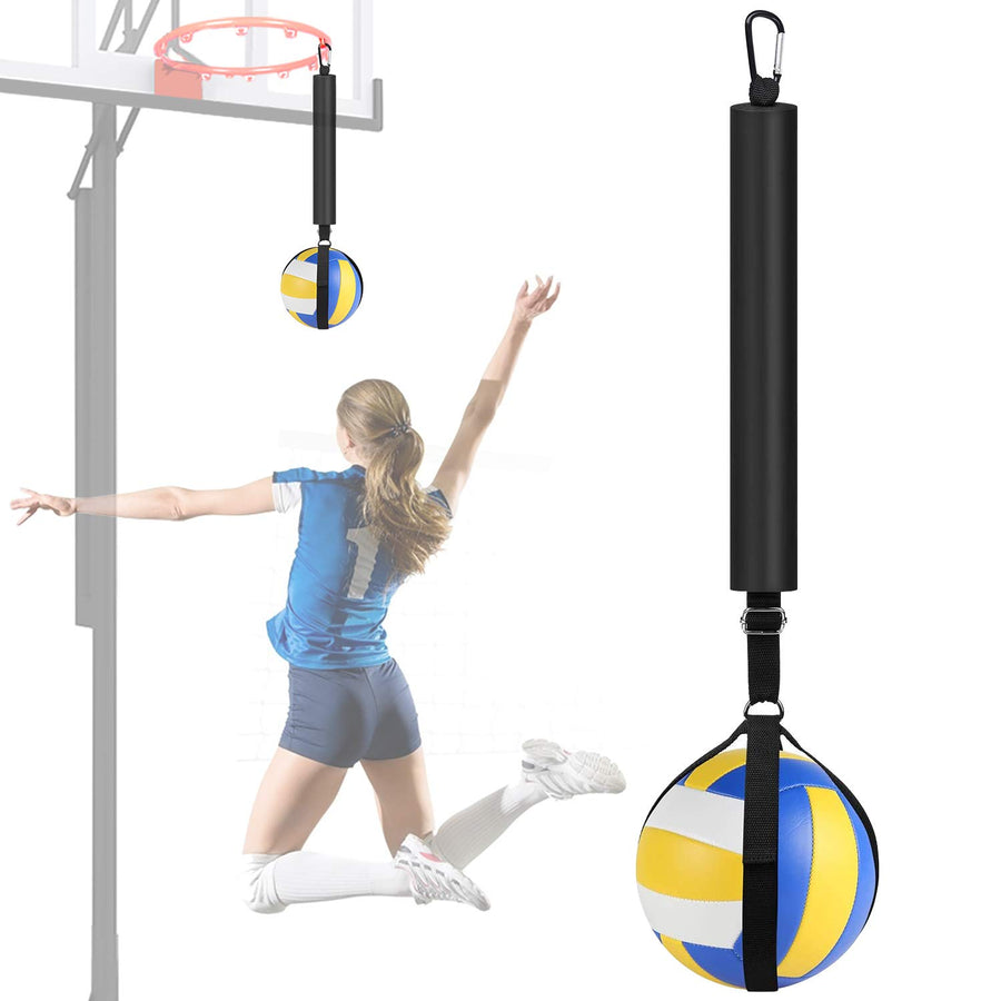 Volleyball Spike Trainer, Volleyball Spike Training System for Basketball Hoop, Volleyball Equipment Training Aid Improves Serving, Jumping, Arm Swing Mechanics and Spiking Power