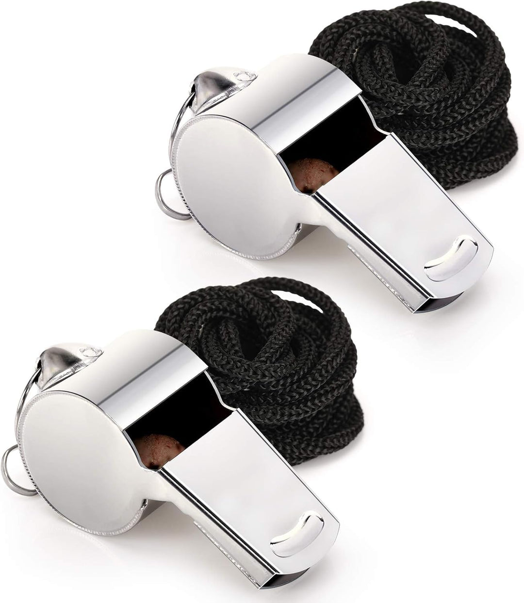 Whistle, Stainless Steel Super Loud Sports Whistle with Lanyard, Perfect for Referees, Coaches, Polices, Outdoor Sports, Emergency