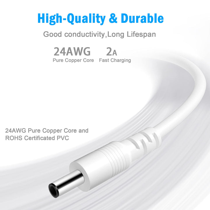 Replacement Charger Cord for Compatible with Luna Series Facial Cleanser,USB Charger Cable Compatible with Foreo Luna, Luna2,Luna Mini,Luna Mini 2,ISSA Series E-Toothbrush USB DC Charging Cable Wire