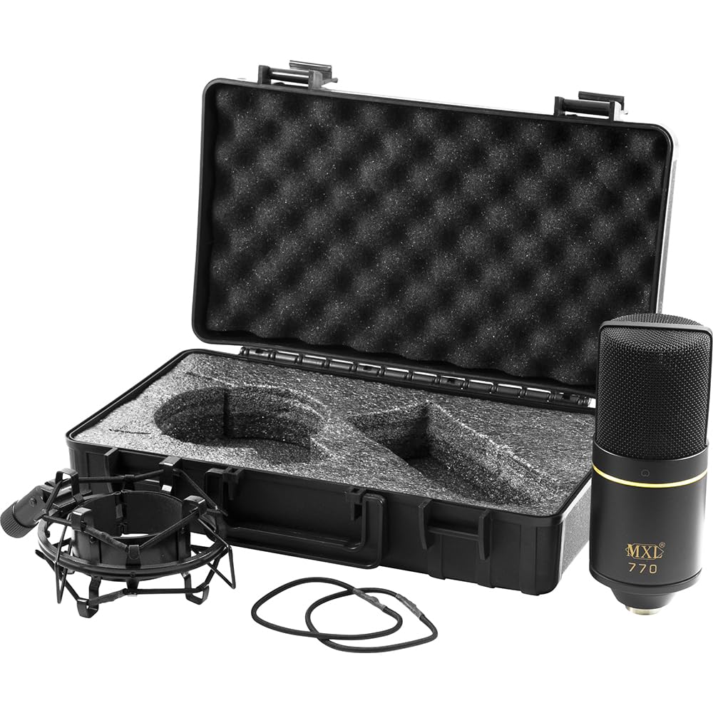 770 Condenser Microphone for Podcasting, Singing, Home Studio Recording, Gaming & Streaming | XLR | Large Diaphragm | Cardiod (Black)
