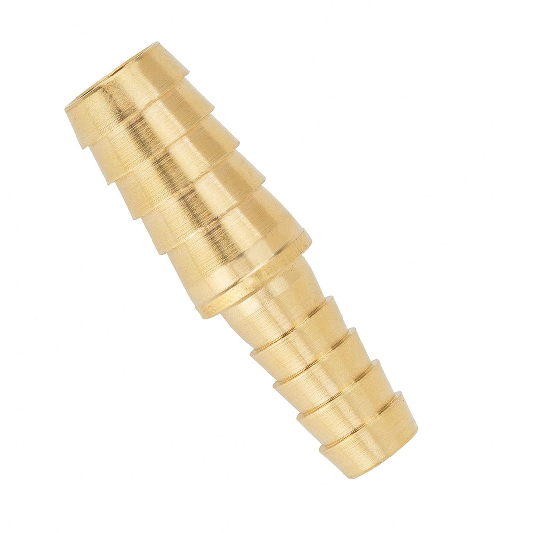 Metalwork Brass Hose Barb Fitting, 6mm Barb x 4mm Barb Reducing Splicer Mender Union, Air Water Fuel Hose Reducer Joiner (Pack of 2)