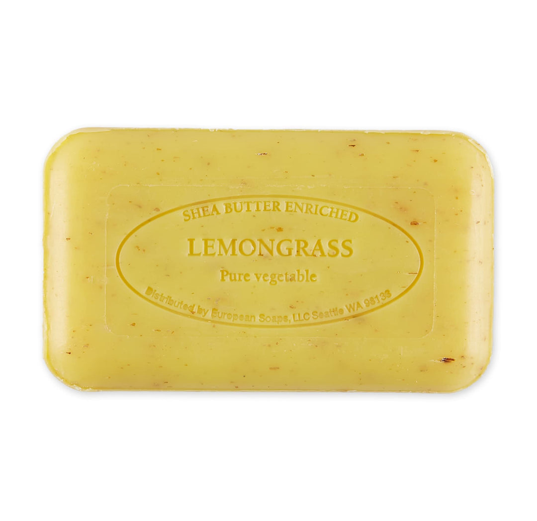 Artisanal Soap Bar, Natural French Skincare, Enriched with Organic Shea Butter, Quad Milled for Rich, Smooth & Moisturizing Lather, Lemongrass, 5.3 Ounce