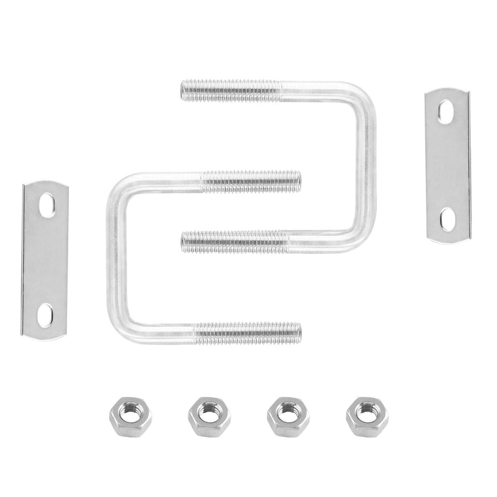 2Pcs Stainless Steel Square U-Bolt Clamp M8x40x65mm - (Thread Size x Inner Width x Length), Mini Metal U Bolts Pole U Bolt Brackets for Camper Trailer Marine Boat