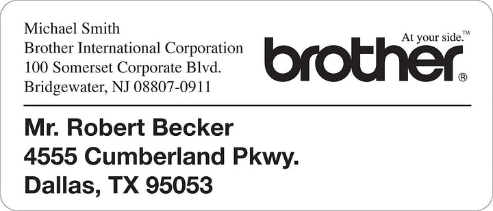 , Die-Cut Large Address Labels, DK-1208, Genuine Labels, Long Lasting Reliability, Die-Cut Large Address Paper Labels, 400 Labels per Roll, (1) Roll per Box