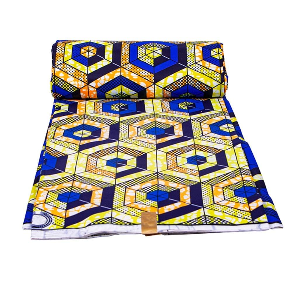 African Fabric 6 Yard Printed Wax Cloth African Ankara Fabric for Party Dress fp6258
