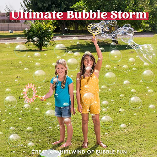 Big Bubble Wands Set with with Tray, 21 Giant Bubble Wands Bulk for Kids, Summer, Outdoor Play Period & Birthday Party & Games, 6 Pcs Bubble Solution Suitable, Suitable for All Age People