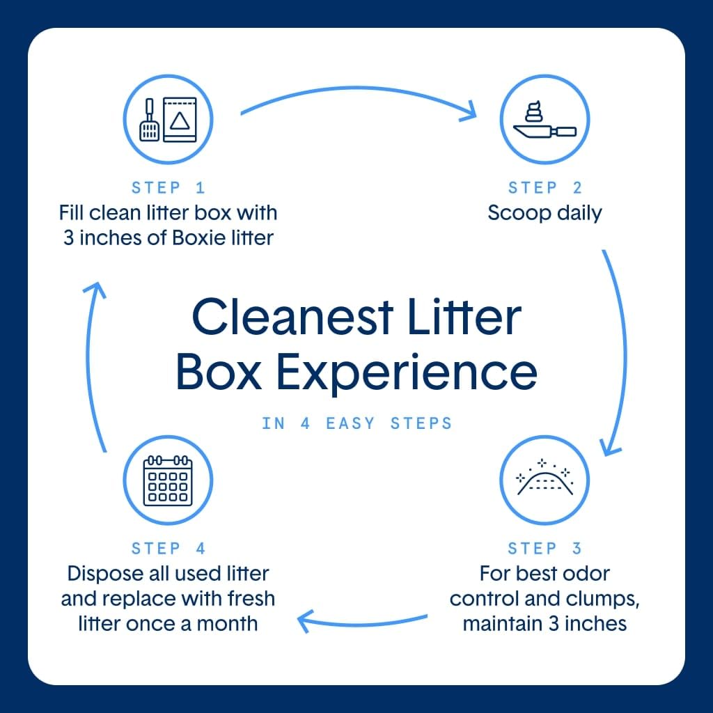 Boxie® Gently Scented 30 Day Natural Odor Control Cat Litter, 28lb Clumping Clay Kitty Litter