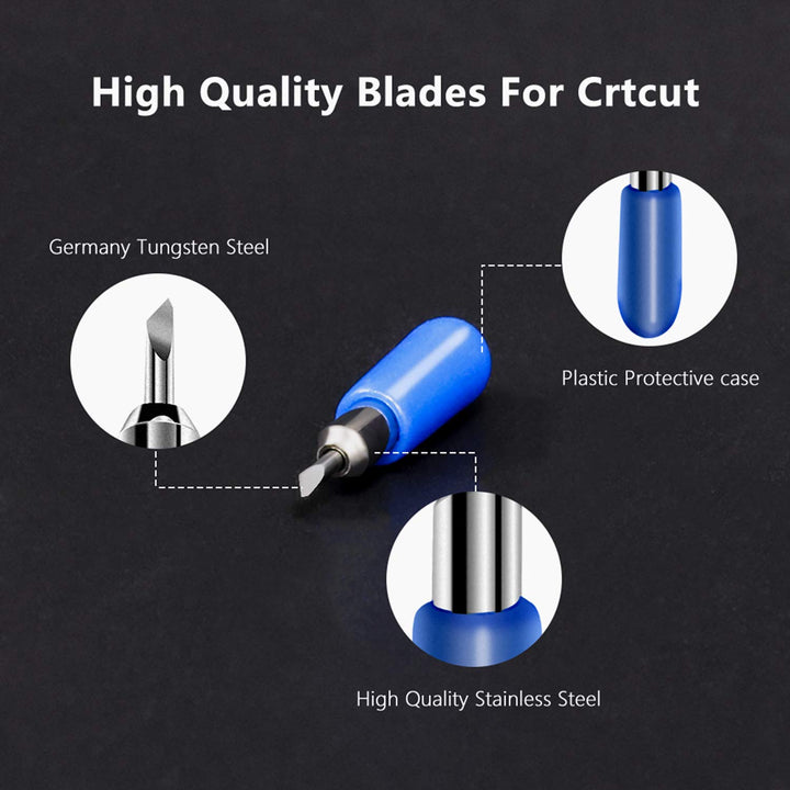 15 pcs Replacement Cutting Blades for Joy Cutting Blades,Fine Point Blades Include 45° Standard Blades,30°Shallow Cutting Blades and 60° Deep Cutting Vinyl Fabric Blades