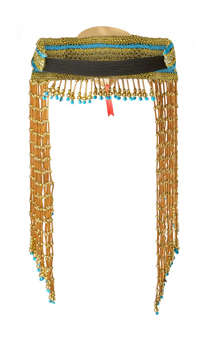 Forum Novelties Womens Egyptian Costume Accessory Asp Snake Beaded Headpiece Party Supplies, Gold, One Size US